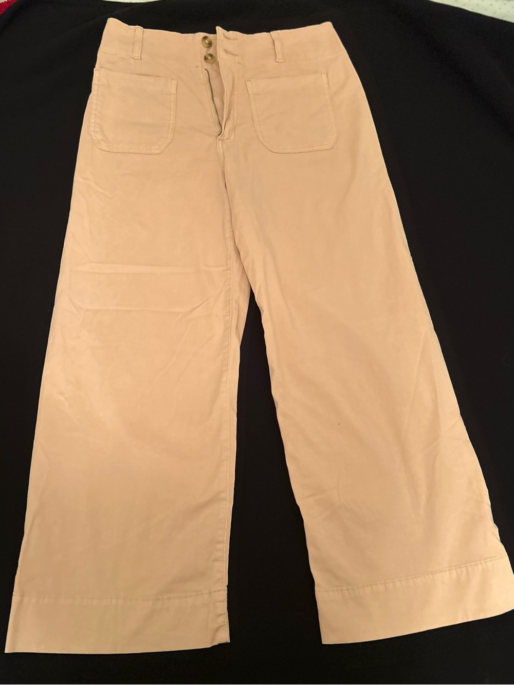 LC Lauren Conrad Women's blush Pink Straight Leg Stretch Twill Chino Pant Pocket